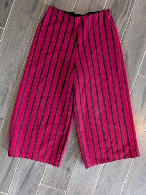 Zara Red & Black Striped Wide Leg Pants ❤️🖤 (Size S / 28x32 Statement)